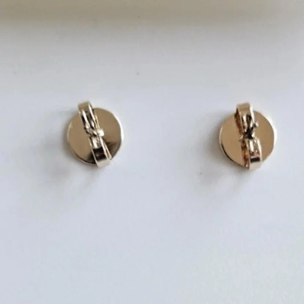 NWT Authentic Tory Burch Textured Rope Front Back Drop Earrings Shiny Gold